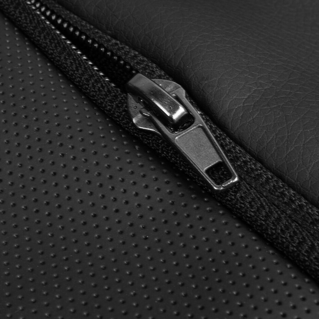 SCA Leather Look Seat Covers Black Adjustable Headrests Rear Bench 06H, , scanz_hi-res