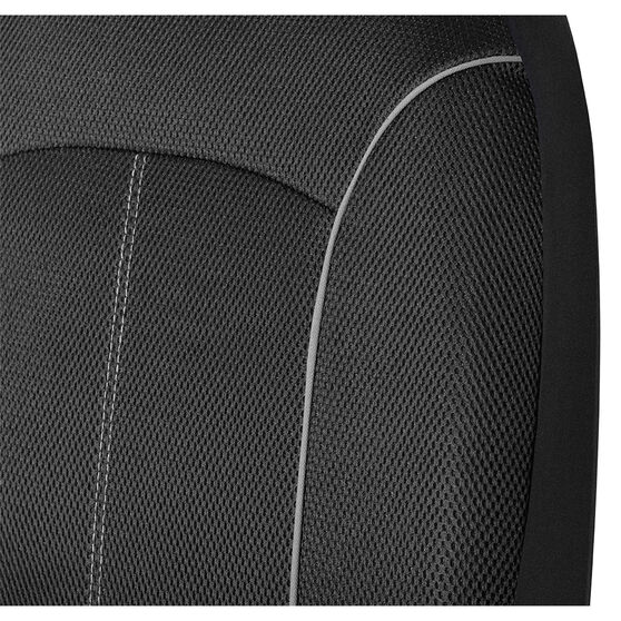 SCA Mesh Seat Cover Pack Black Adjustable Headrests Front Pair & Rear