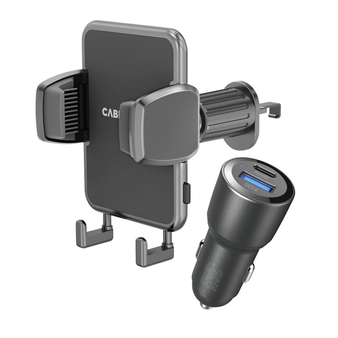 Cabin Crew Phone Holder Vent / 2 Port USB In-Car Charger Kit, , scanz_hi-res