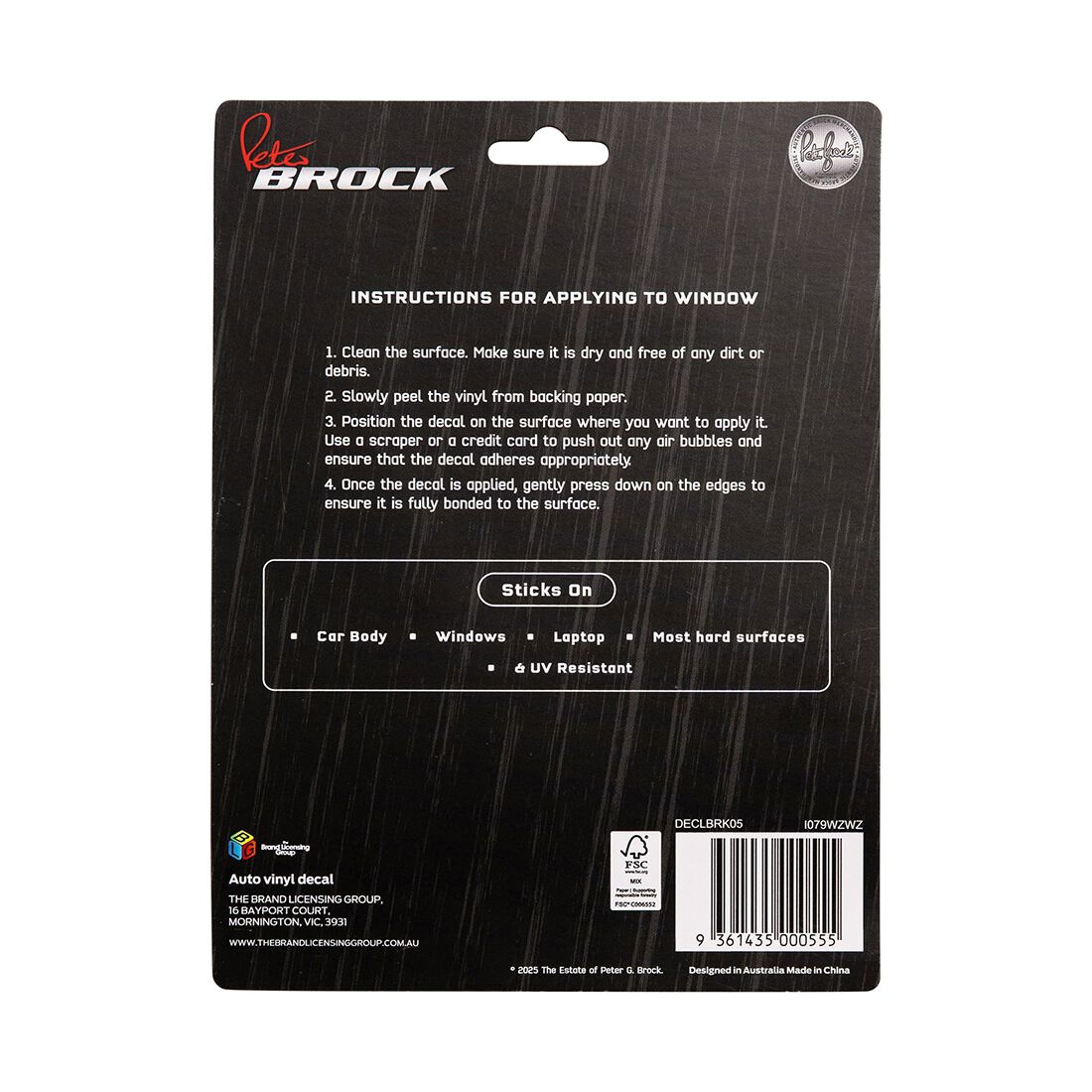 Vinyl Sticker Peter Brock Signature 05, , scanz_hi-res