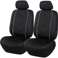 SCA Sports Hi Vis Seat Covers - Black/Yellow, Adjustable Headrests, Airbag Compatible, , scanz_hi-res