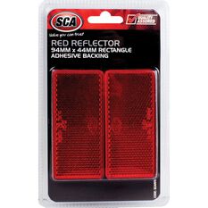SCA Reflector - Red, 94 x 44mm, Rectangle, 2 Pack, , scanz_hi-res
