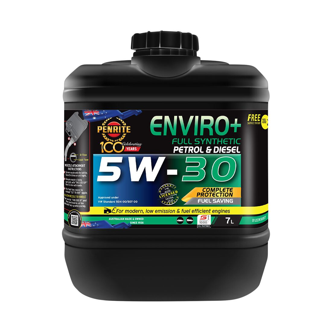 Penrite Enviro+ Engine Oil - 5W-30 7 Litre, , scanz_hi-res