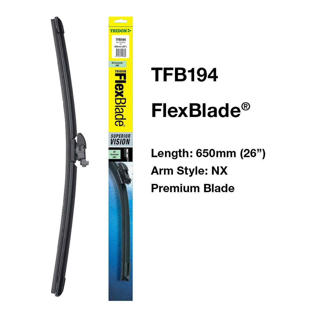 Tridon FlexBlade Wiper 650mm (26") Single - TFB194, , scanz_hi-res