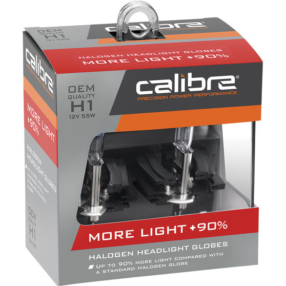 Calibre Headlight Globes Plus 90 H1 12V 55W, , scanz_hi-res