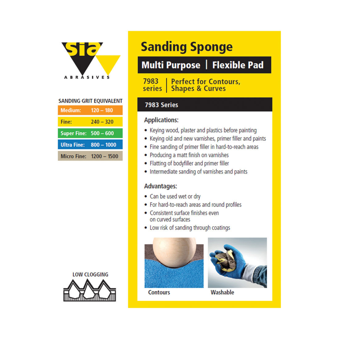 SIA Abrasives Sanding Pad 2 Pack Ultrafine - Siasponge 7983, , scanz_hi-res