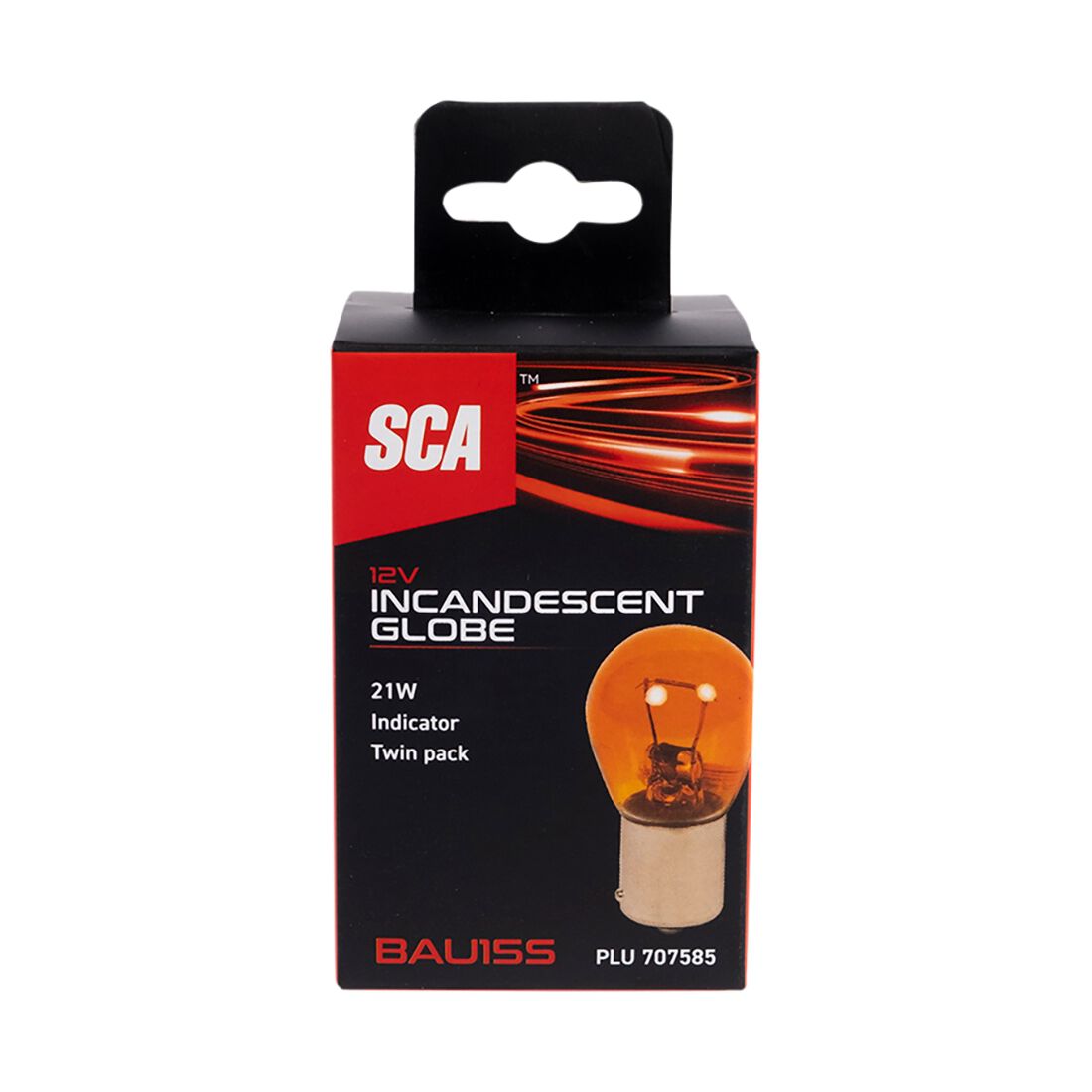 SCA Incandescent Globe - PY21W 12V 21W - 2 Pack, , scanz_hi-res