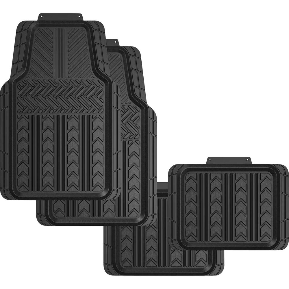 SCA Tread Floor Mats Black, Set of 4 Supercheap Auto New Zealand