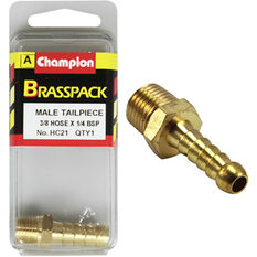 Champion Brass Pack Male Hose Barb HC21, 3/8" X 1/4", , scanz_hi-res