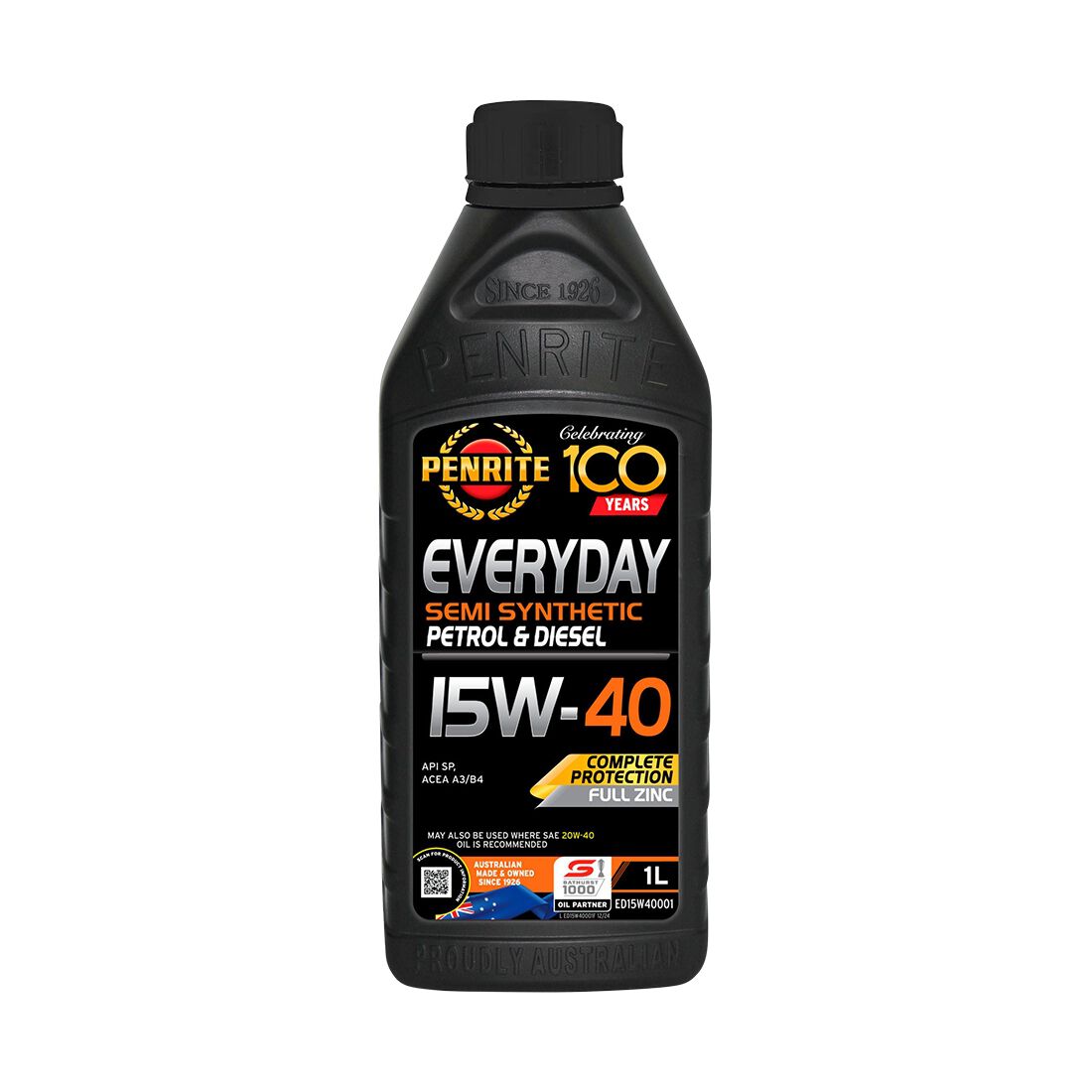 Penrite Semi Synthetic Engine Oil - 15W-40 1Litre, , scanz_hi-res