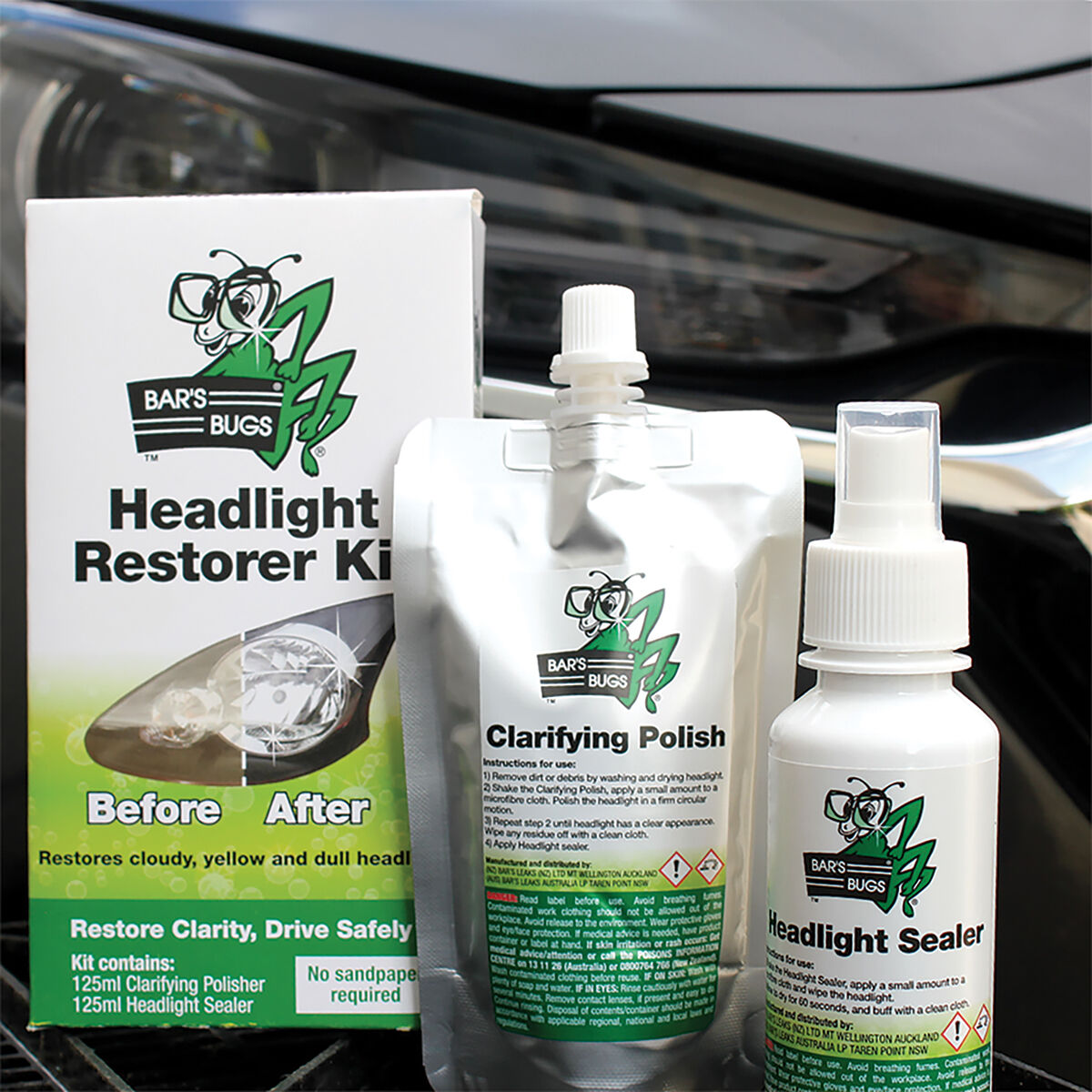 Bar's Bugs Headlight Restorer Kit, , scanz_hi-res