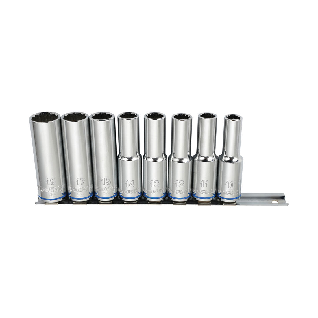 ToolPRO Socket Rail Set 1/2" Drive Deep Metric 8 Piece, , scanz_hi-res