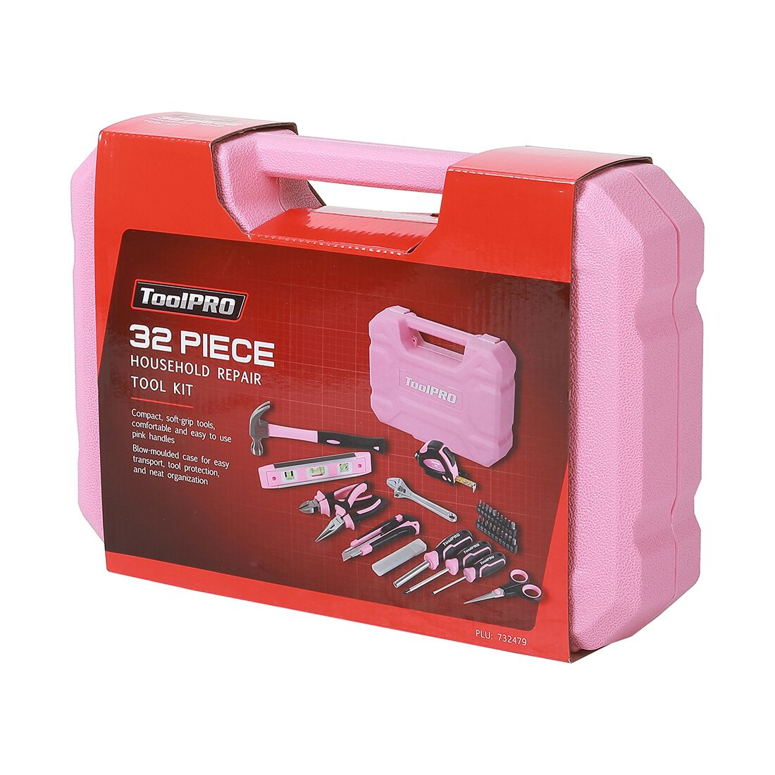 ToolPRO 32 Piece Pink Household Tool Kit, , scanz_hi-res