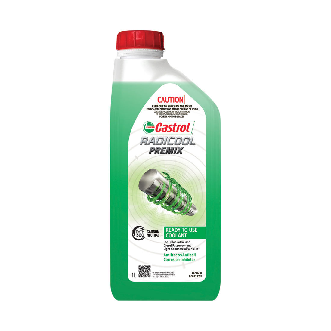 Castrol Green Radicool Ready To Use Coolant SF Premix - 1 Litre, , scanz_hi-res