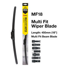 SCA Multi-Fit Wiper Blade 455mm (18") Single - MF18, , scanz_hi-res