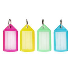 SCA Tag Keyring Set With Holder 4 Pack Multi-Coloured, , scanz_hi-res