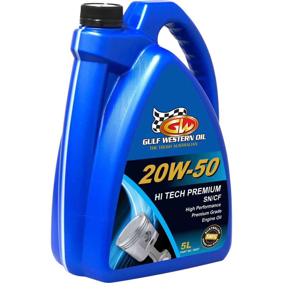 Gulf Western Hi Tech Premium Engine Oil - 20W-50, 5 Litre, , scanz_hi-res
