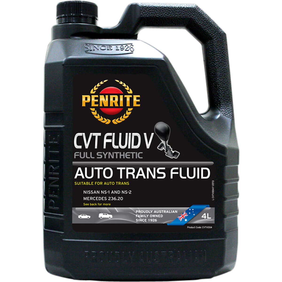 Penrite CVT Fluid - V Full Synthetic, 4 Litre, , scanz_hi-res