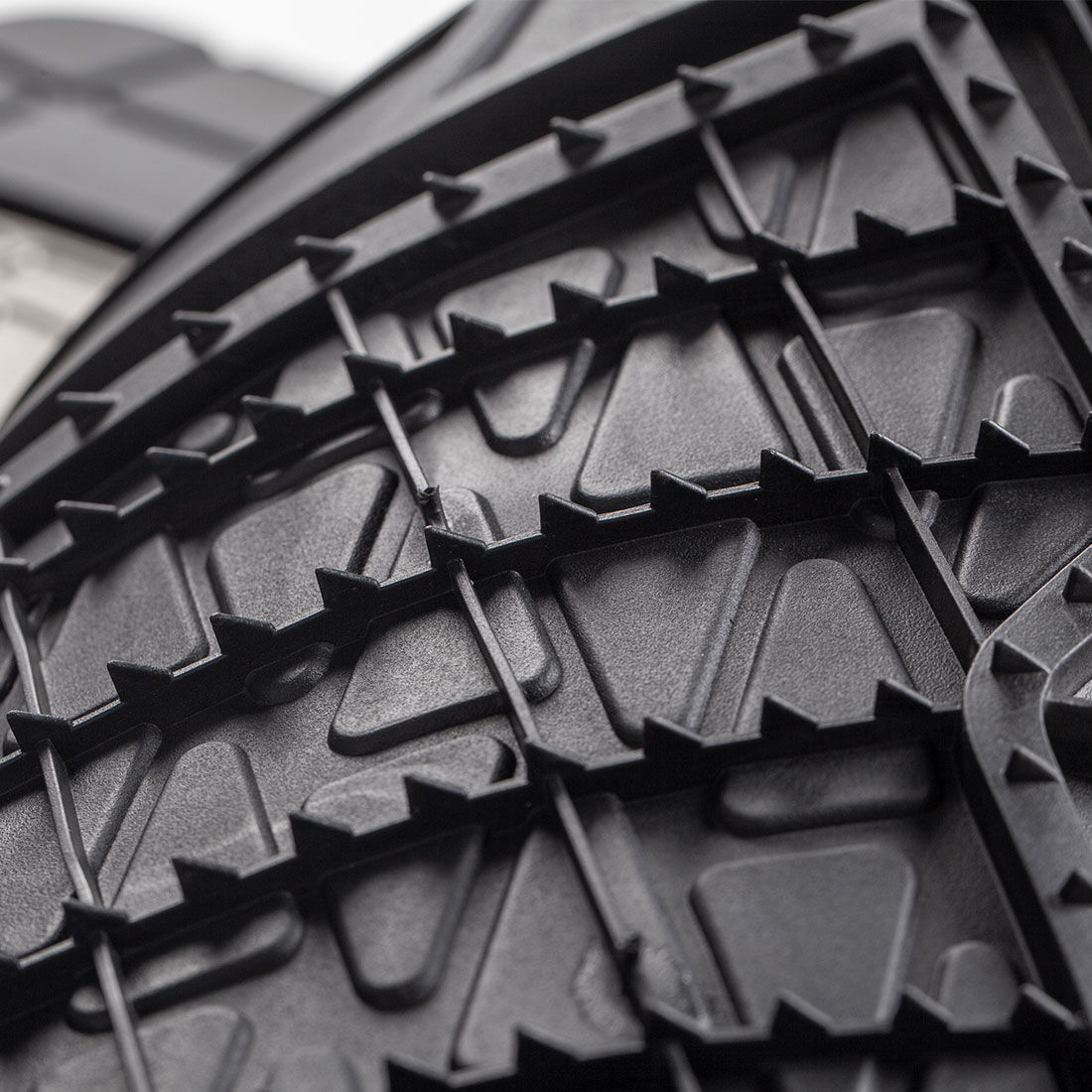 SCA Checkerplate PVC Car Floor Mats - Set of 4, Gun Metal Grey/Black, , scanz_hi-res