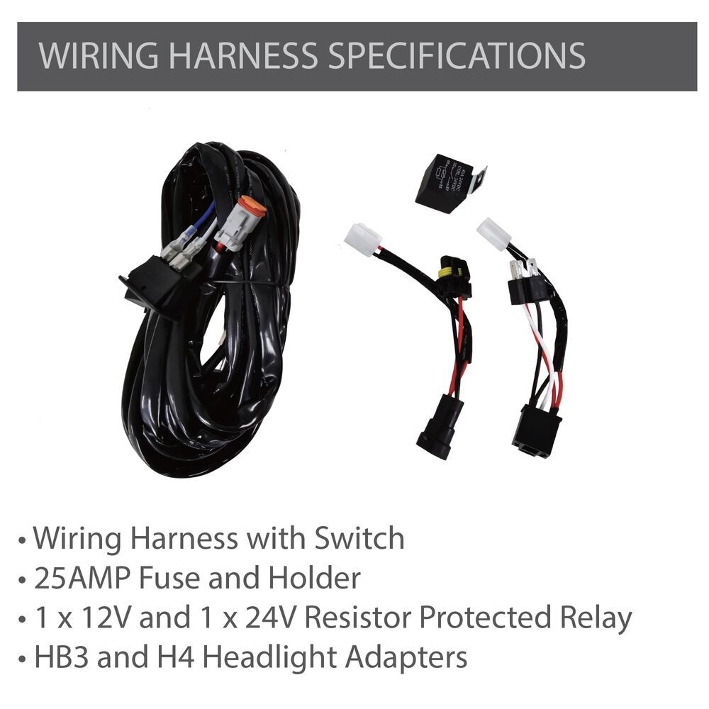 Enduralight LED Driving Light Kit w/ harness 20" 54W Supercheap