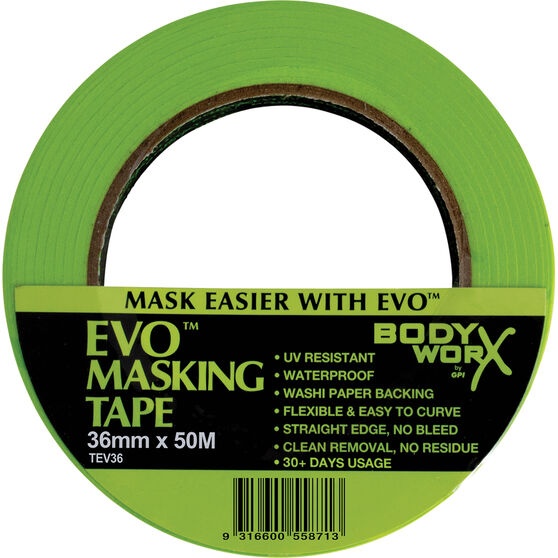 Bodyworx EVO Masking Tape - 36mm x 50m, , scanz_hi-res