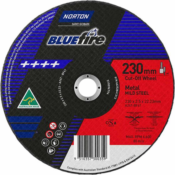 Norton Metal Cut off Disc 230mm x 2.5mm x 22mm, , scanz_hi-res