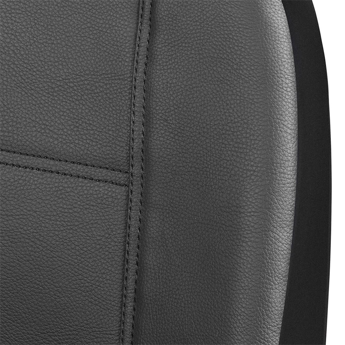 SCA Leather Look Seat Covers Black Adjustable Headrests Rear Bench 06H, , scanz_hi-res