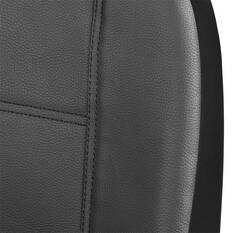 SCA Leather Look Seat Covers Black Adjustable Headrests Rear Bench 06H, , scanz_hi-res