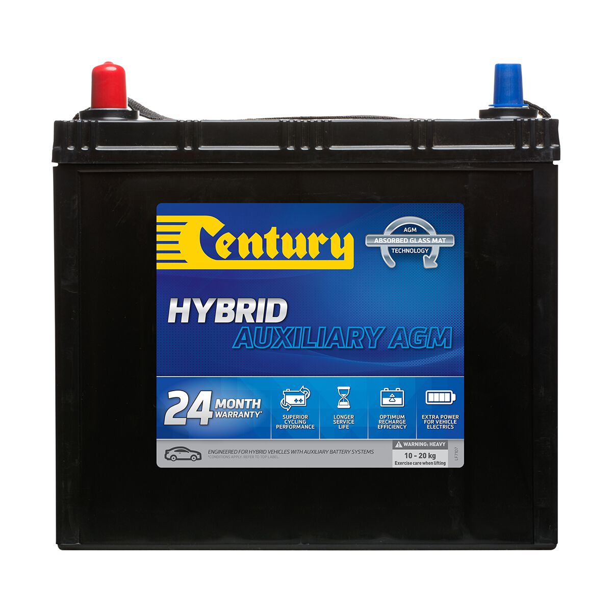 Century Hybrid Auxiliary AGM Car Battery - S46B24R, , scanz_hi-res