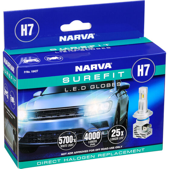 Narva Surefit LED Headlight Globes - H7, 12/24V, 18427, , scanz_hi-res
