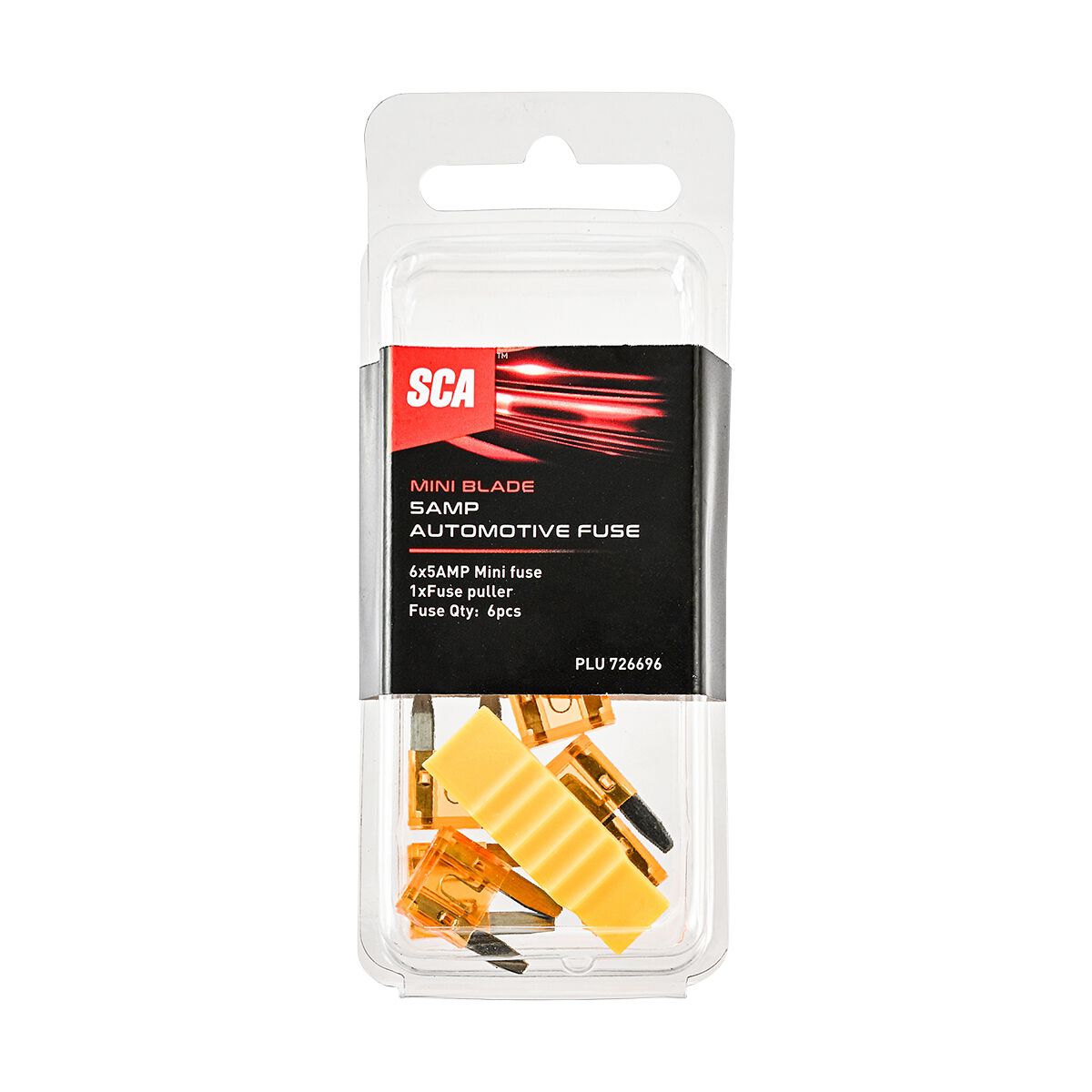 SCA Automotive Fuses - Mini Blade, 5 Amp, 6 Piece, , scanz_hi-res