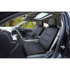 SCA Memory Foam & Jacquard Seat Covers - Black/Blue Adjustable Headrests Airbag Compatible, , scanz_hi-res