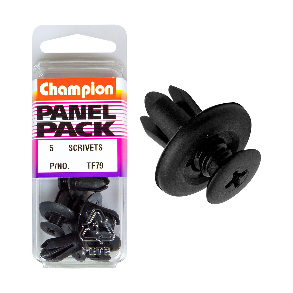 Champion Panel Pack Scrivet Black TF79, 8mmx12mm, , scanz_hi-res