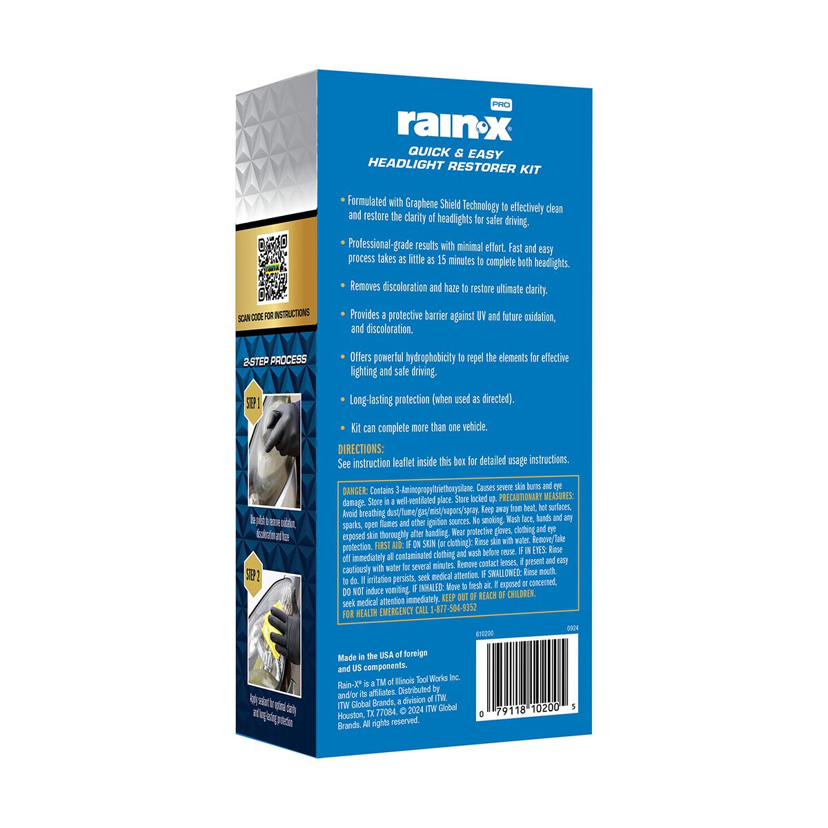 Rain-X Pro Quick and Easy Headlight Restoration Kit, , scanz_hi-res