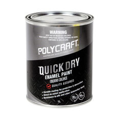 Polycraft Enamel Quick Dry Black 1 Litre, , scanz_hi-res