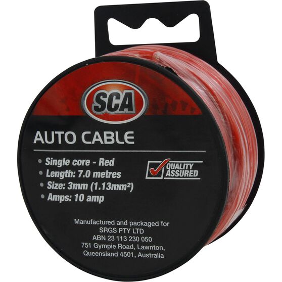 SCA Auto Cable - 10 AMP, 3mm, 7m, Red, , scanz_hi-res