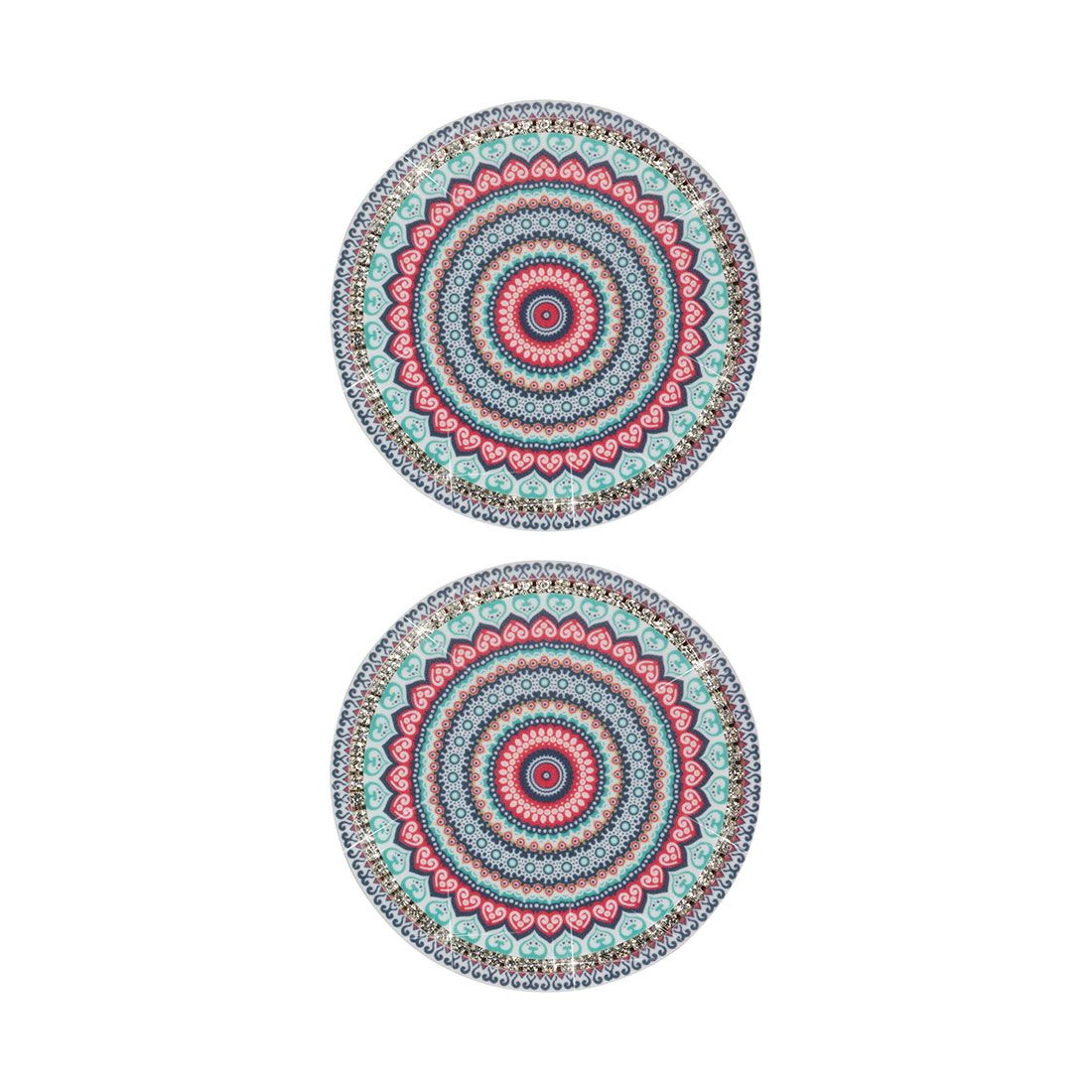 Cabin Crew Drink Coasters Aqua/Pink/Bling, , scanz_hi-res