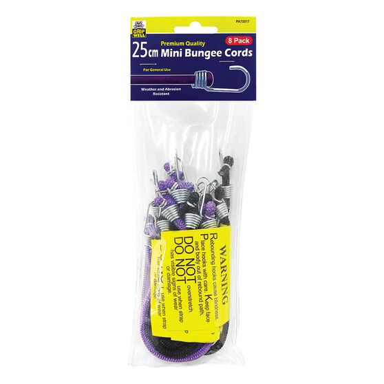 Gripwell Mini Bungee Cord 25cm, 8 Pack Supercheap Auto New Zealand
