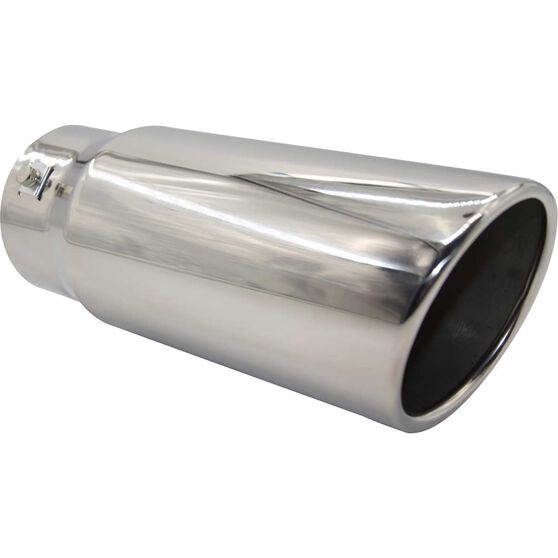 Street Series Stainless Steel Exhaust Tip - Angle Cut Rolled Tip suits 52mm to 76mm, , scanz_hi-res