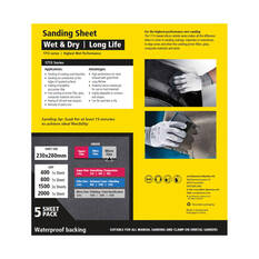 SIA Abrasives Sandpaper 5 Pack Mixed - Siawat 1713, , scanz_hi-res