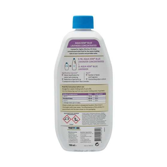 Thetford Aqua Kem Lavender Concentrate Toilet Additive 780ml