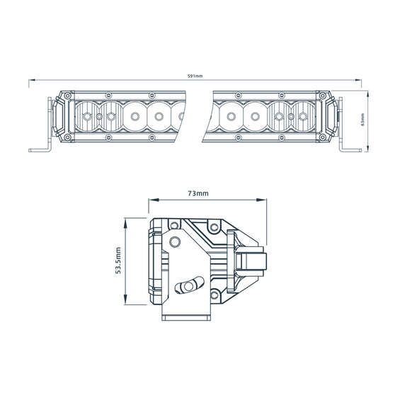 Ridge Ryder LED Driving Light Bar w/ harness - 21" 84W, , scanz_hi-res