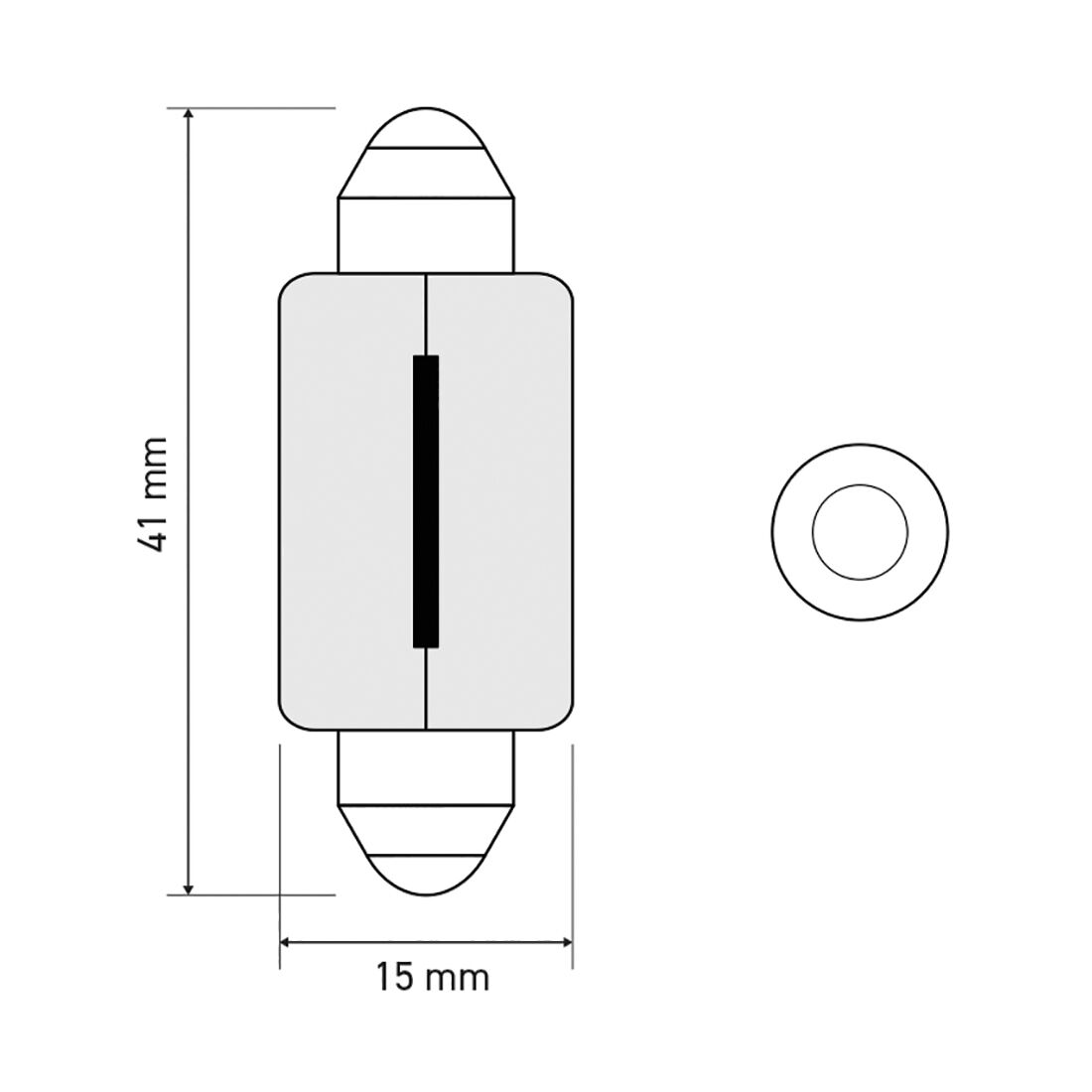 SCA Incandescent Globe - 15x41MM 12V 18W - 2 Pack, , scanz_hi-res