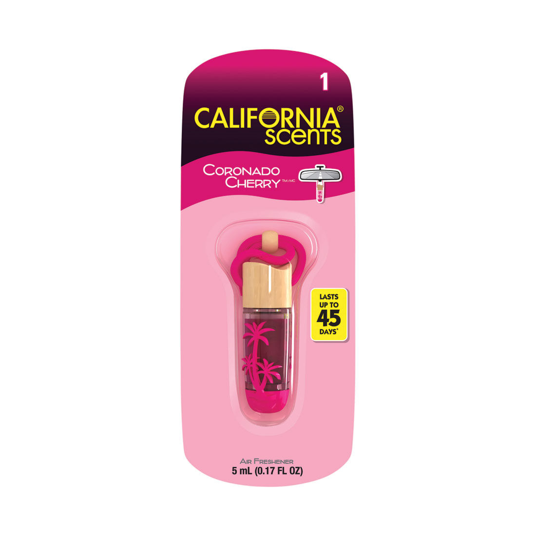 California Scents Hanging Vial Coronado Cherry Car Air Freshener - 1PK, , scanz_hi-res