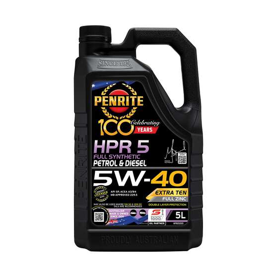 Penrite HPR 5 Engine Oil - 5W-40 5 Litre, , scanz_hi-res