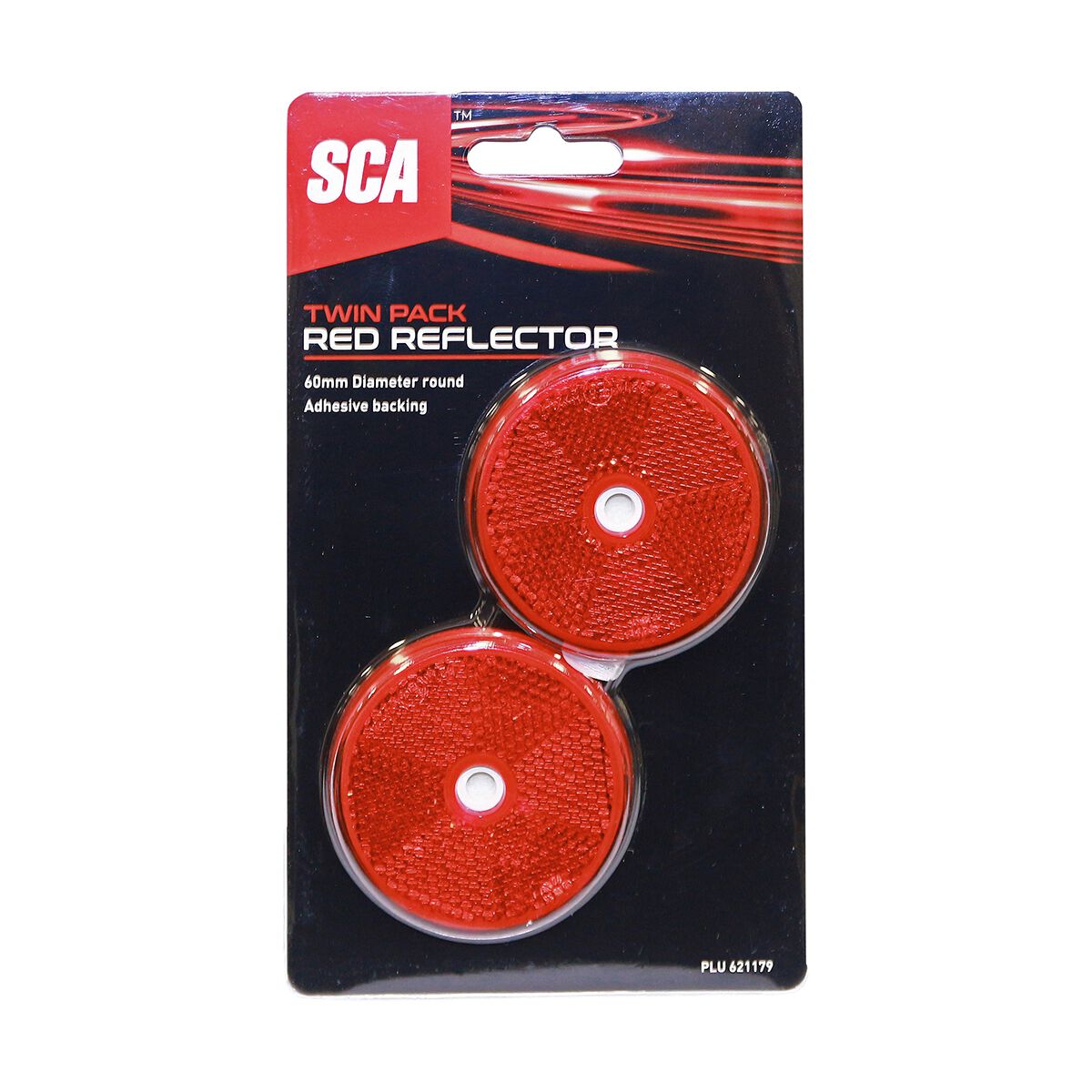 SCA Reflector Twin Pack Round Red 60mm, , scanz_hi-res