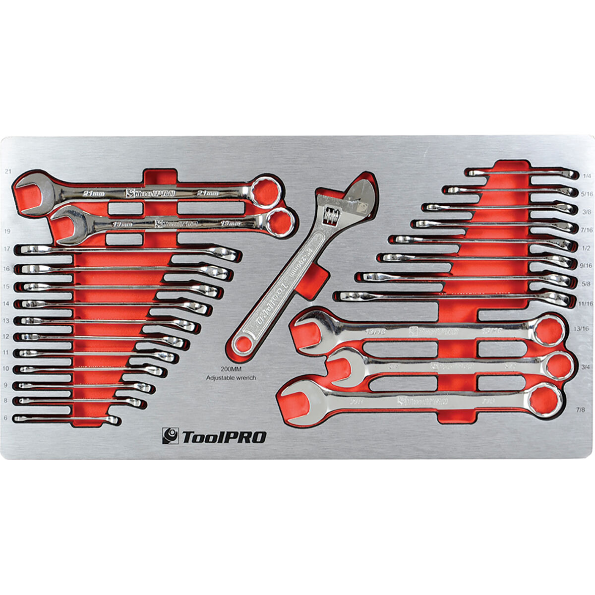ToolPRO EVA Spanner Combo Set Metric/SAE 25 Piece, , scanz_hi-res