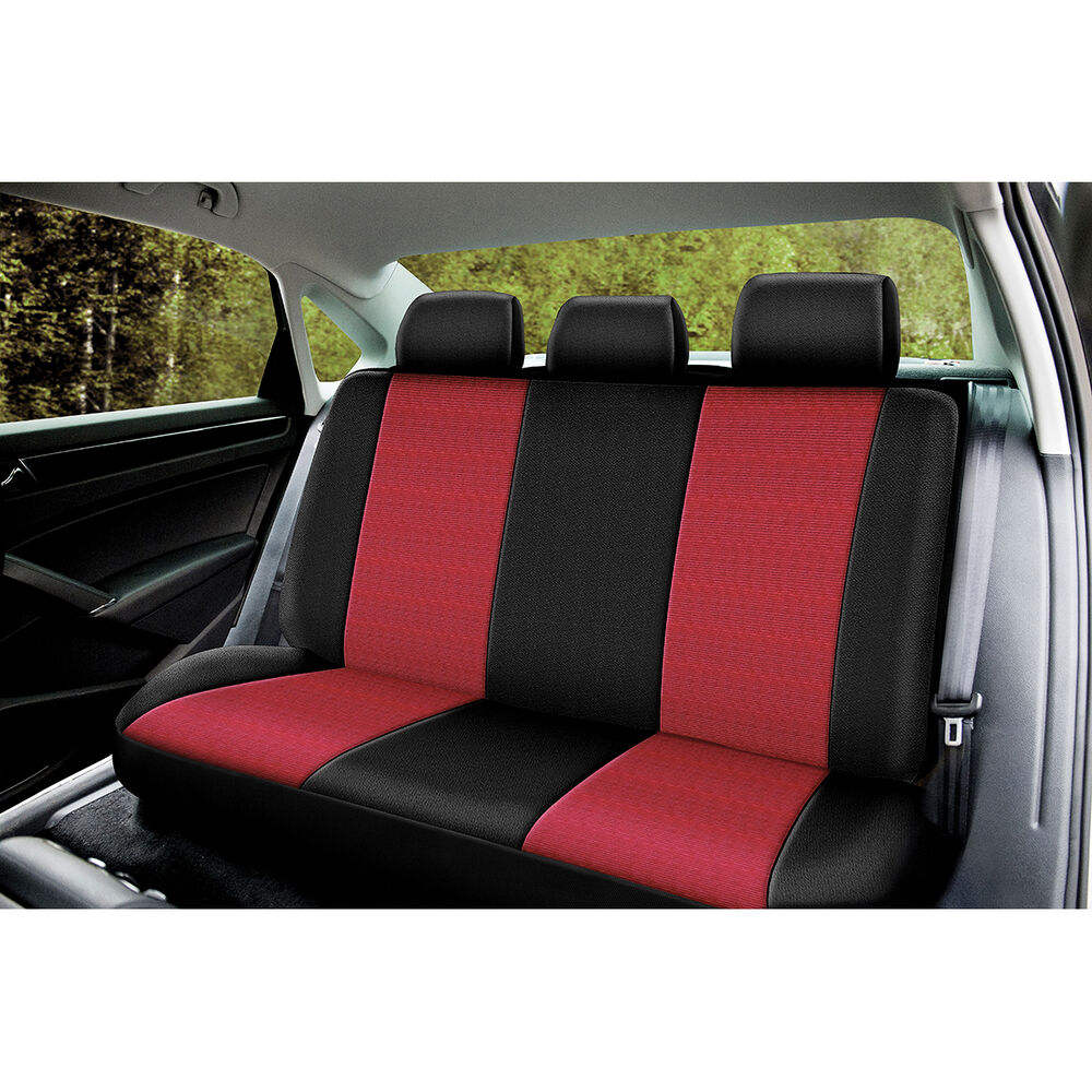 SCA Cord Seat Covers Red/Black Size 06H Rear Seat Supercheap Auto