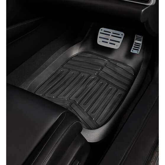 Ridge Ryder Deep Dish PVC Car Floor Mats - Front Pair, Black, , scanz_hi-res