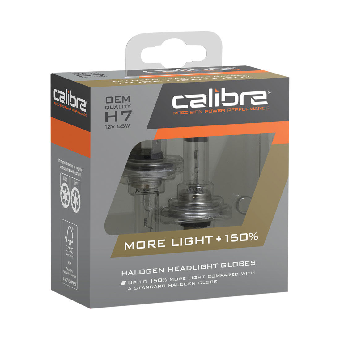 Calibre Plus 150 Headlight Globes - H7, 12V 55W, CA150H7, , scanz_hi-res